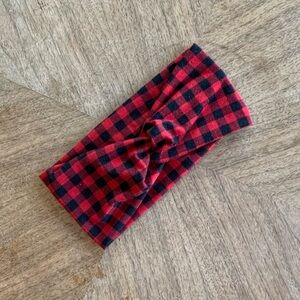 Peachy Athletic Buffalo Plaid Headband